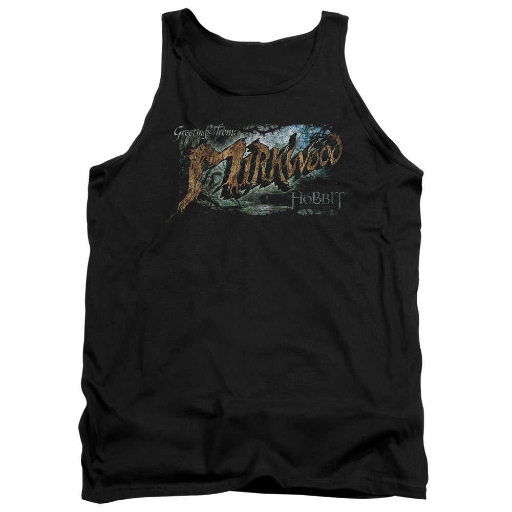 Hobbit Greetings From Mirkwood Mens Tank Top Shirt Black