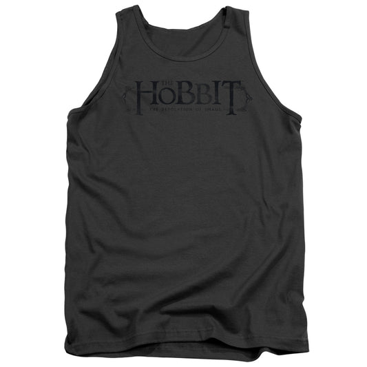 Hobbit Ornate Logo Mens Tank Top Shirt Charcoal