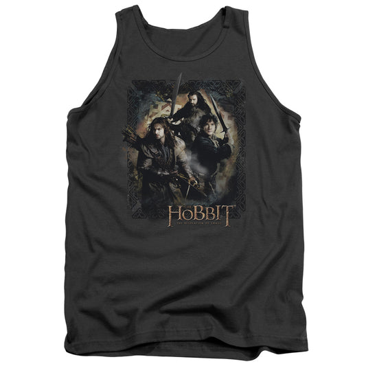 Hobbit Weapons Drawn Mens Tank Top Shirt Charcoal