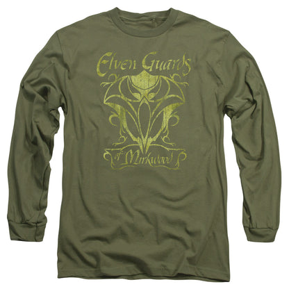 Hobbit Guards Of Mirkwood Mens Long Sleeve Shirt Military Green Officially Licensed