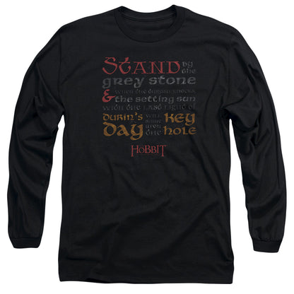 Hobbit Keyhole Mens Long Sleeve Shirt Black Officially Licensed