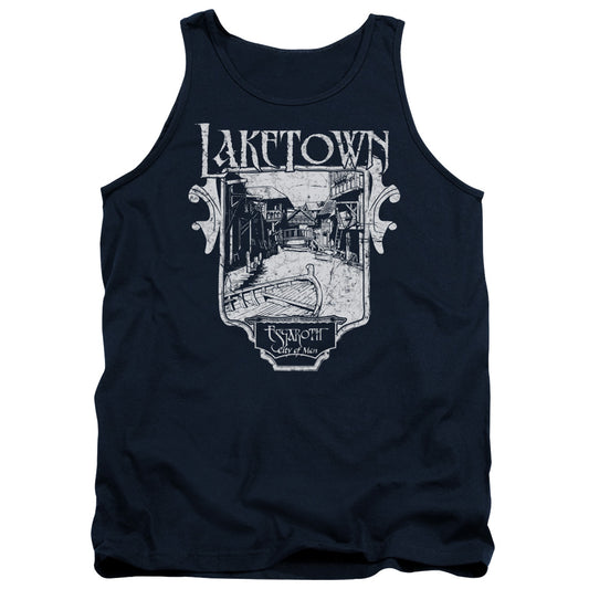 Hobbit Laketown Simple Mens Tank Top Shirt Navy