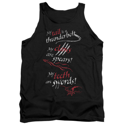 Hobbit Tail Claws Teeth Mens Tank Top Shirt Black