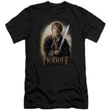 Load image into Gallery viewer, The Hobbit Bilbo And Sting Premium Bella Canvas Slim Fit Mens T Shirt Black