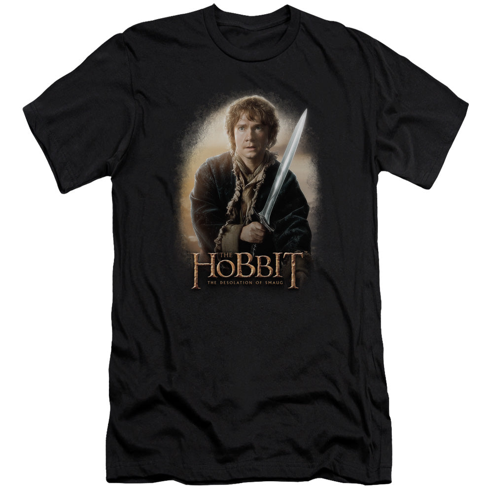 The Hobbit Bilbo And Sting Premium Bella Canvas Slim Fit Mens T Shirt Black