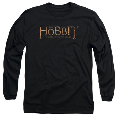 Hobbit Logo Mens Long Sleeve Shirt Black Officially Licensed