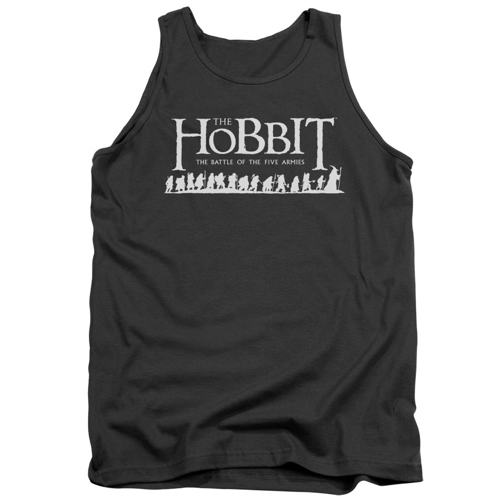 Hobbit Walking Logo Mens Tank Top Shirt Charcoal