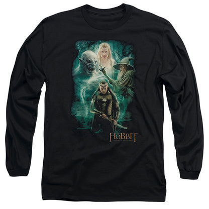 Hobbit Elronds Crew Mens Long Sleeve Shirt Black Officially Licensed