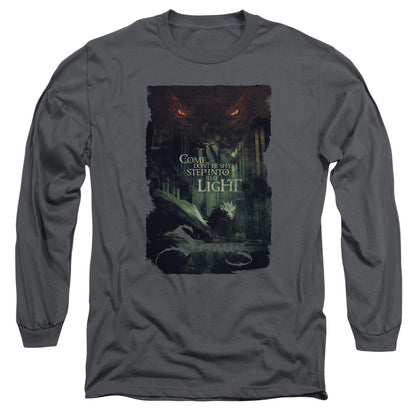 Hobbit Taunt Mens Long Sleeve Shirt Charcoal Officially Licensed