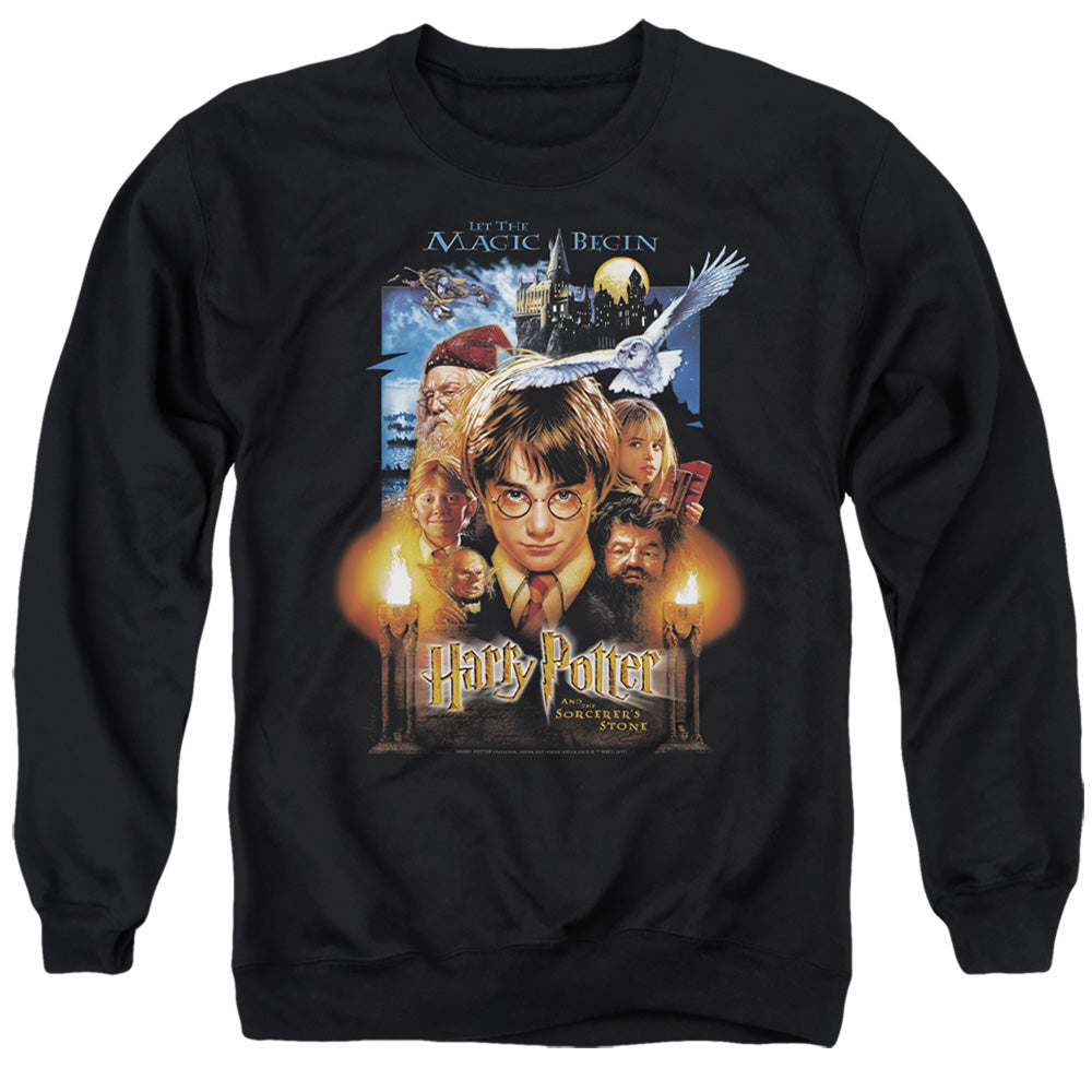 Harry Potter Movie Poster Mens Crewneck Sweatshirt Black Officially Licensed