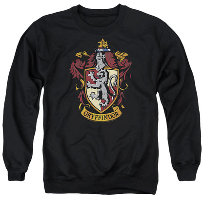 Harry Potter Gryffindor Crest Mens Crewneck Sweatshirt Black Officially Licensed
