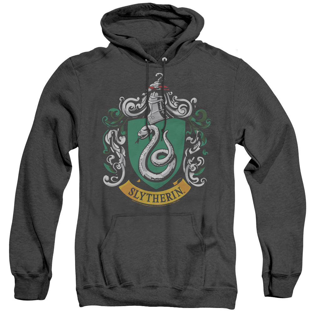 Harry Potter Slytherin Crest Heather Mens Hoodie Black Officially Licensed