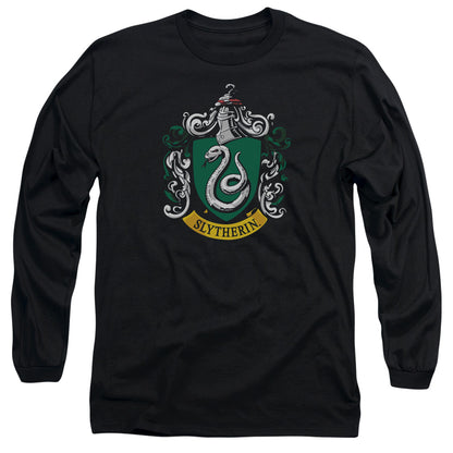 Harry Potter Slytherin Crest Mens Long Sleeve Shirt Black Officially Licensed Officially Licensed