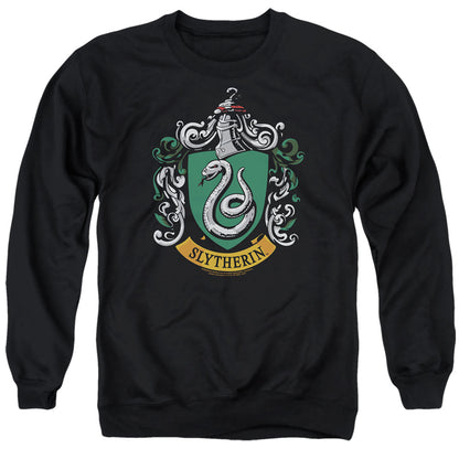 Harry Potter Slytherin Crest Mens Crewneck Sweatshirt Black Officially Licensed