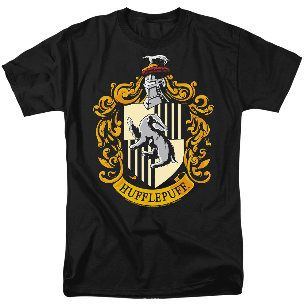 Harry Potter Hufflepuff Crest Mens T Shirt Black