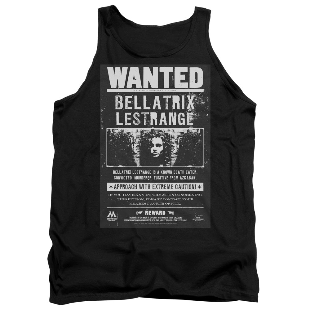 Harry Potter Wanted Bellatrix Mens Tank Top Shirt Black