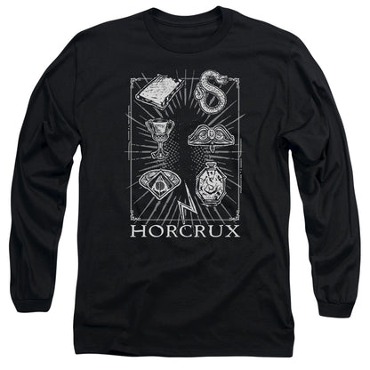 Harry Potter Horcrux Symbols Mens Long Sleeve Shirt Black Officially Licensed Officially Licensed