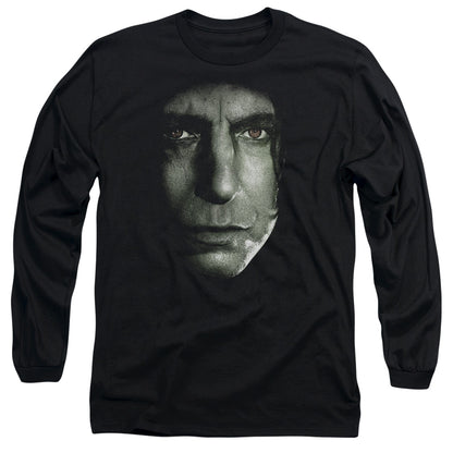 Harry Potter Snape Head Mens Long Sleeve Shirt Black Officially Licensed Officially Licensed