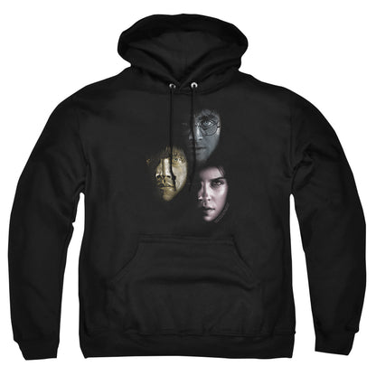 Harry Potter Hero Heads Mens Hoodie Black Officially Licensed