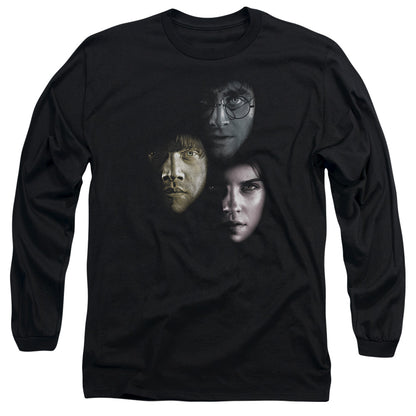 Harry Potter Hero Heads Mens Long Sleeve Shirt Black Officially Licensed Officially Licensed