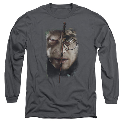 Harry Potter It All Ends Here Mens Long Sleeve Shirt Charcoal Officially Licensed Officially Licensed