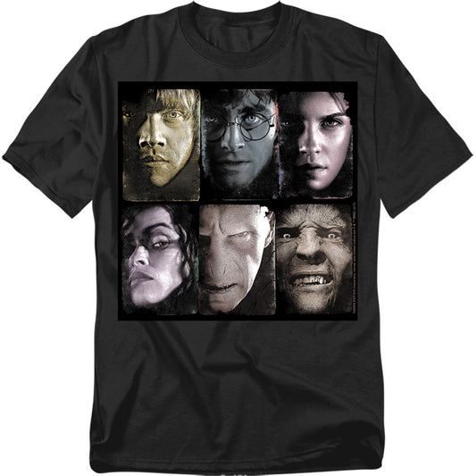 Harry Potter Horizontal Heads Mens T Shirt Black
