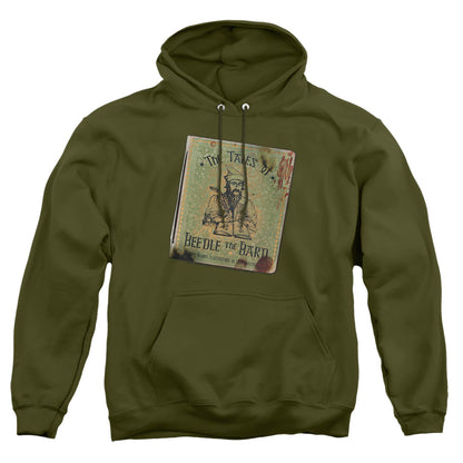 Harry Potter Beedle The Bard Mens Hoodie Military Green Officially Licensed