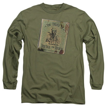Harry Potter Beedle The Bard Mens Long Sleeve Shirt Military Green Officially Licensed Officially Licensed