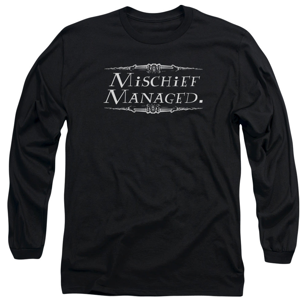 Harry Potter Mischief Managed Mens Long Sleeve Shirt Black Officially Licensed Officially Licensed