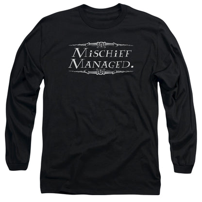 Harry Potter Mischief Managed Mens Long Sleeve Shirt Black Officially Licensed Officially Licensed