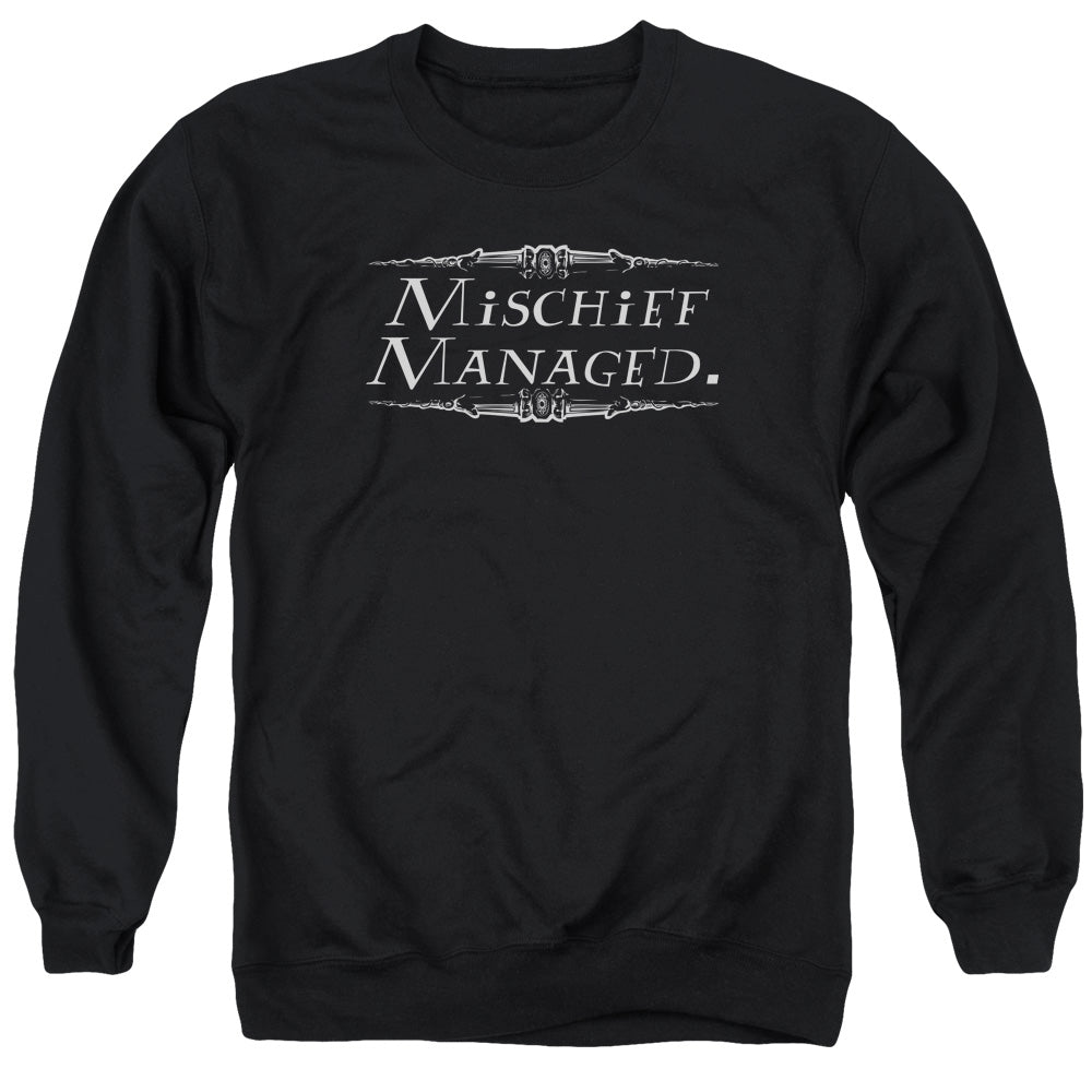 Harry Potter Mischief Managed Mens Crewneck Sweatshirt Black Officially Licensed