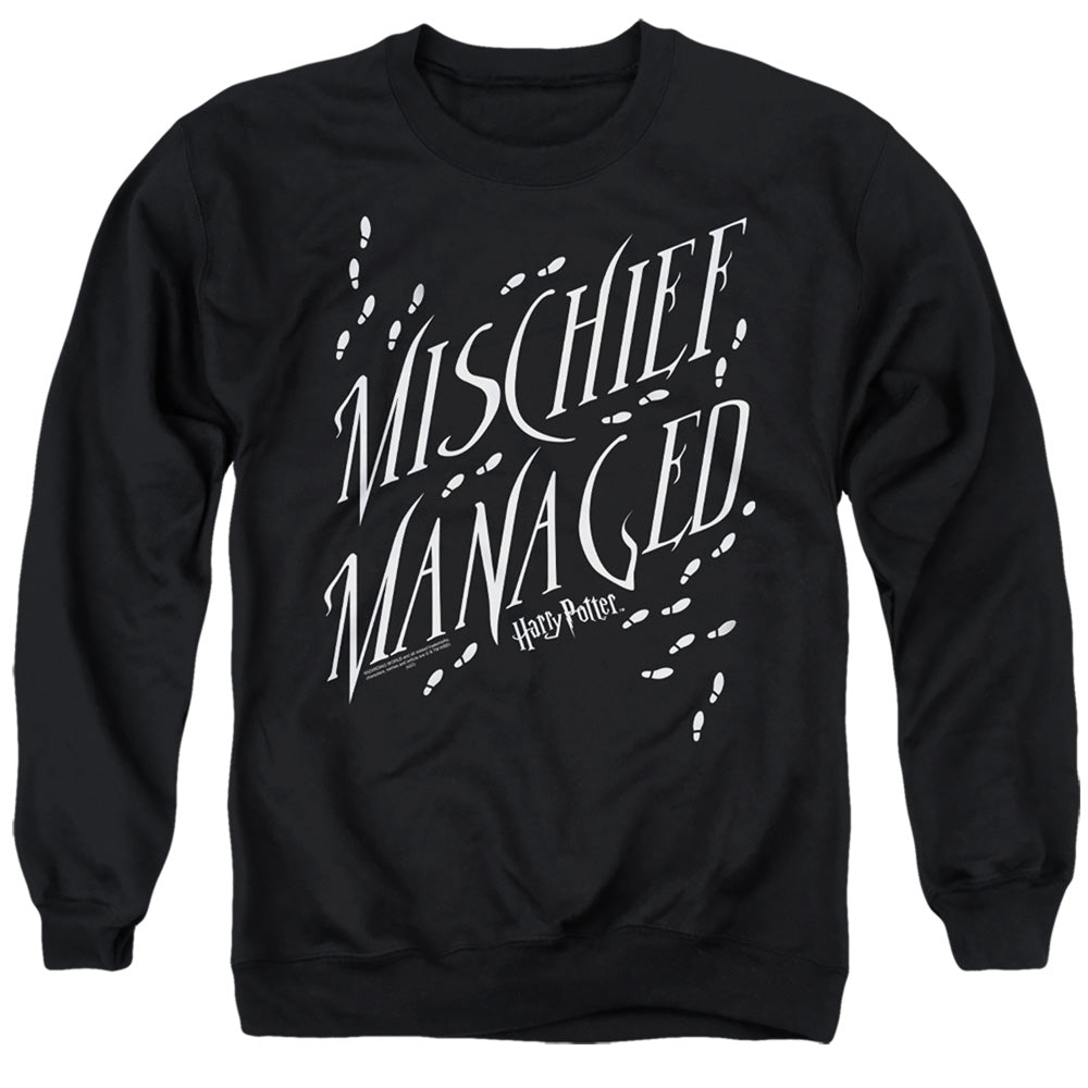 Harry Potter Mischief Managed 4 Mens Crewneck Sweatshirt Black Officially Licensed