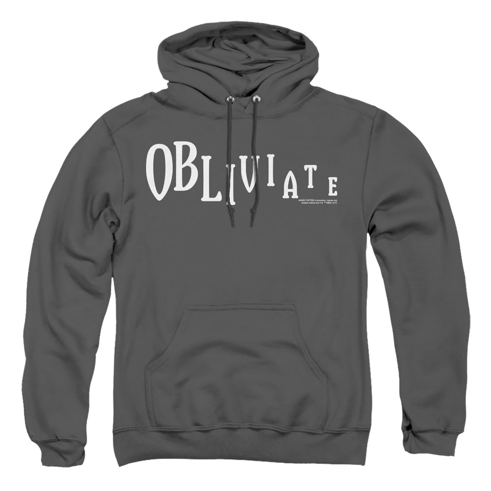 Harry Potter Obliviate Mens Hoodie Charcoal Officially Licensed