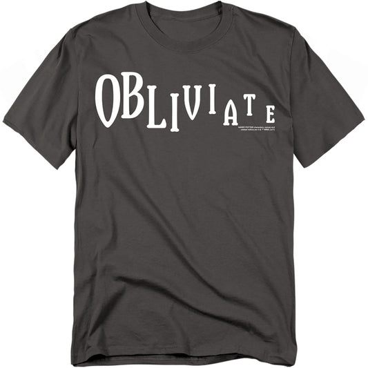 Harry Potter Obliviate Mens T Shirt Charcoal