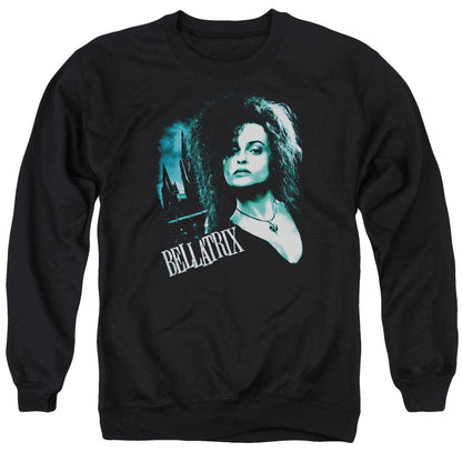 Harry Potter Bellatrix Closeup Mens Crewneck Sweatshirt Black Officially Licensed