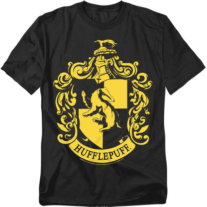 Harry Potter Hufflepuff Crest Mens T Shirt Black