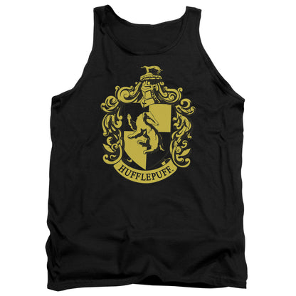 Harry Potter Hufflepuff Crest Mens Tank Top Shirt Black