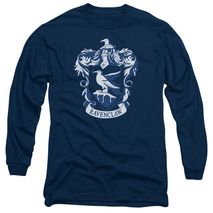 Harry Potter Ravenclaw Crest Mens Long Sleeve Shirt Navy Officially Licensed
