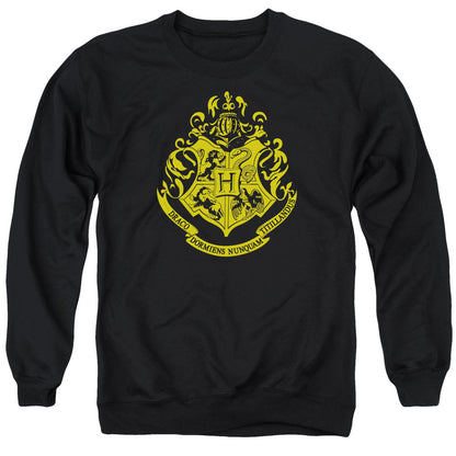 Harry Potter Hogwarts Crest Mens Crewneck Sweatshirt Black Officially Licensed