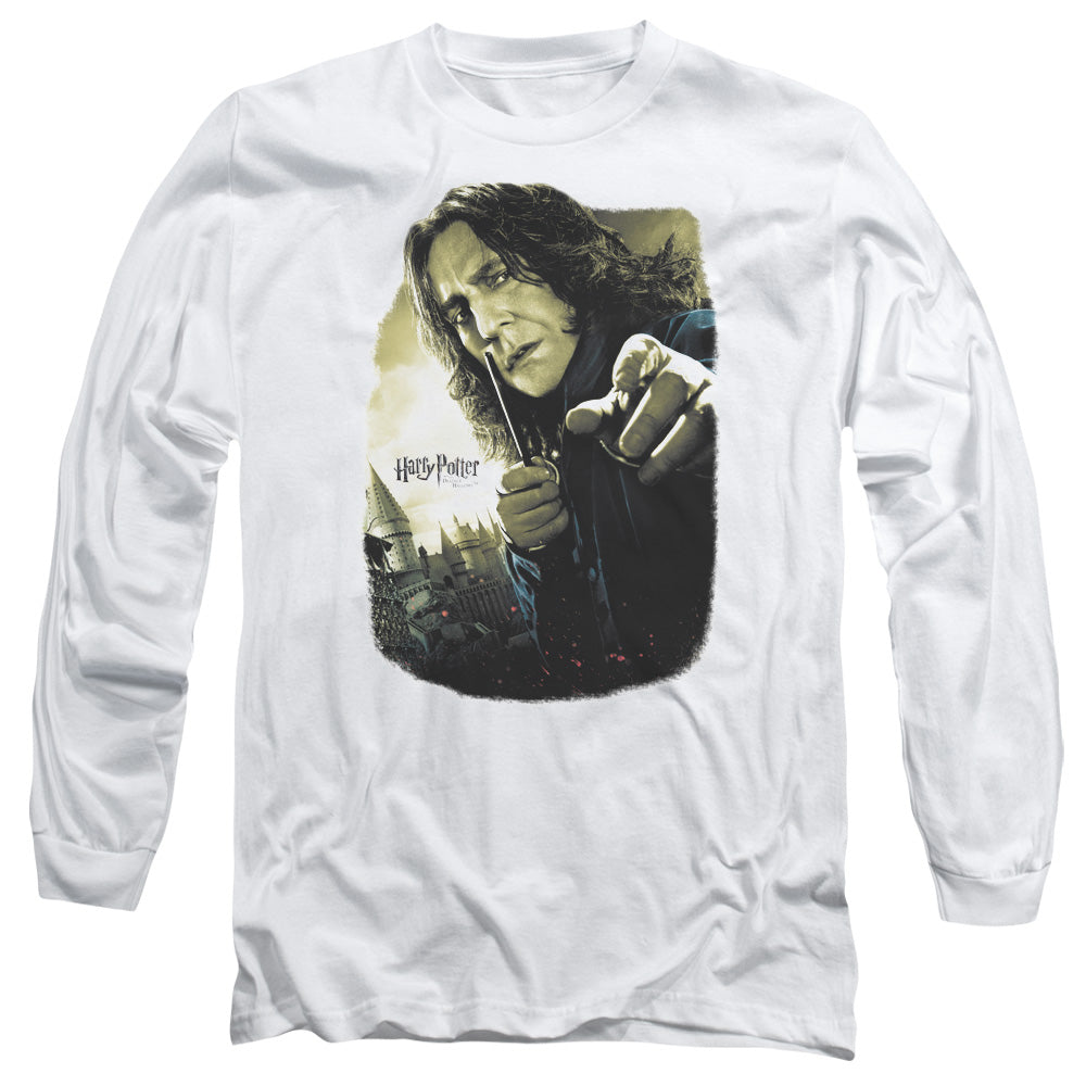 Harry Potter Snape Poster Mens Long Sleeve Shirt White Officially Licensed Officially Licensed