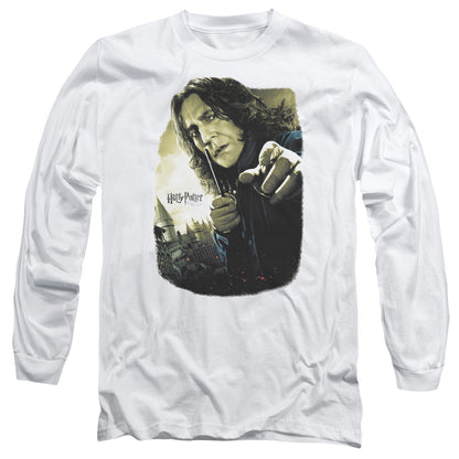 Harry Potter Snape Poster Mens Long Sleeve Shirt White Officially Licensed Officially Licensed