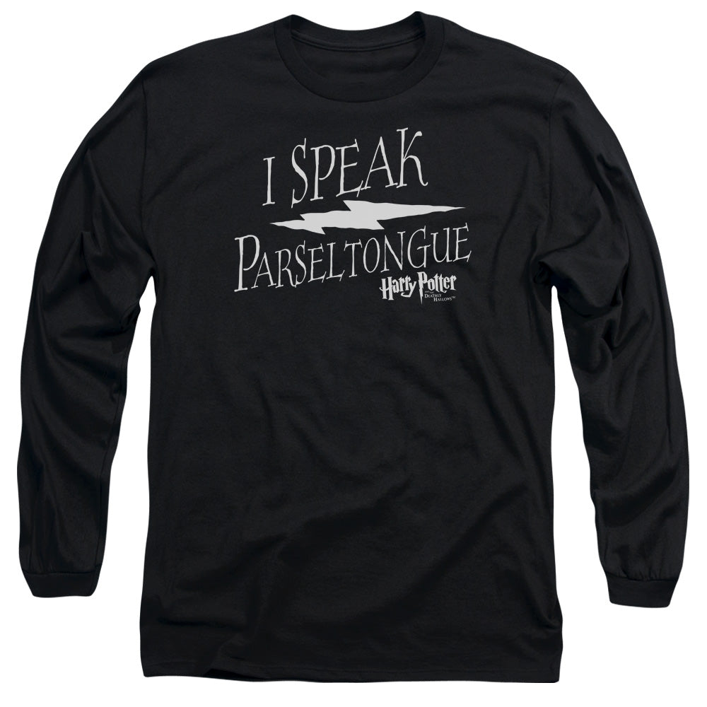 Harry Potter I Speak Parseltongue Mens Long Sleeve Shirt Black Officially Licensed Officially Licensed
