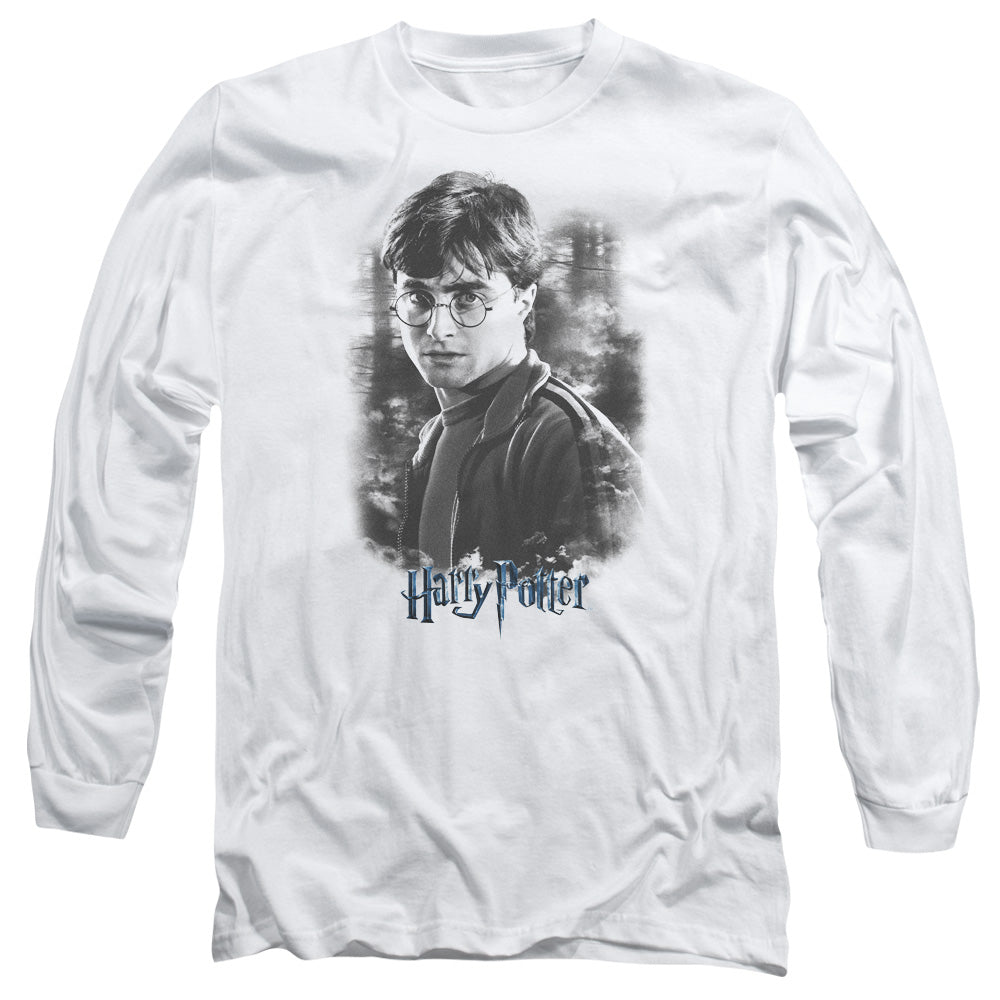 Harry Potter Harry In The Woods Mens Long Sleeve Shirt White Officially Licensed Officially Licensed