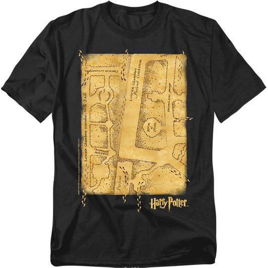 Harry Potter Marauders Map Interior Mens T Shirt Black