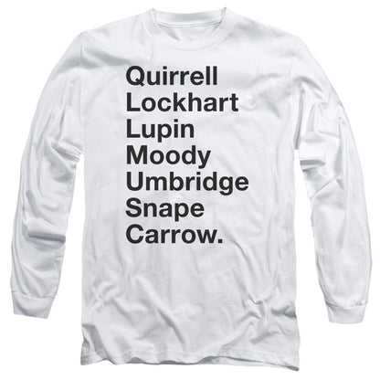 Harry Potter Professors Mens Long Sleeve Shirt White Officially Licensed Officially Licensed