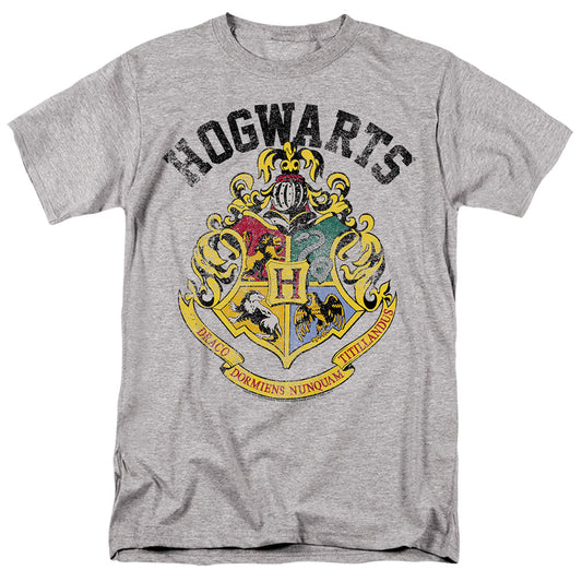 Harry Potter Hogwarts Crest Mens T Shirt Athletic Heather