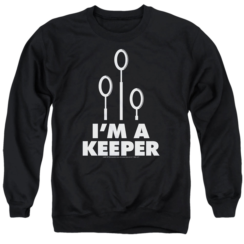Harry Potter Keeper Mens Crewneck Sweatshirt Black Officially Licensed
