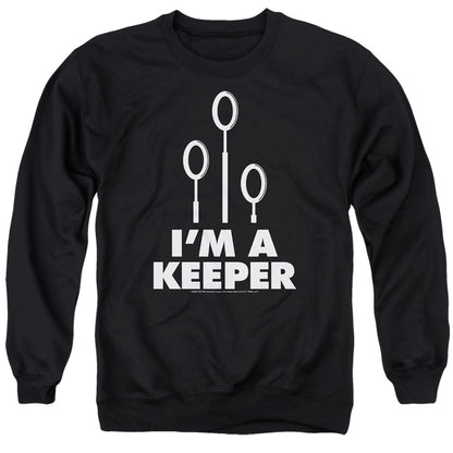Harry Potter Keeper Mens Crewneck Sweatshirt Black Officially Licensed