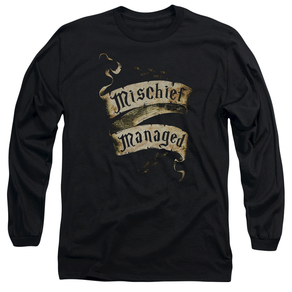 Harry Potter Mischief Managed Mens Long Sleeve Shirt Black Officially Licensed Officially Licensed