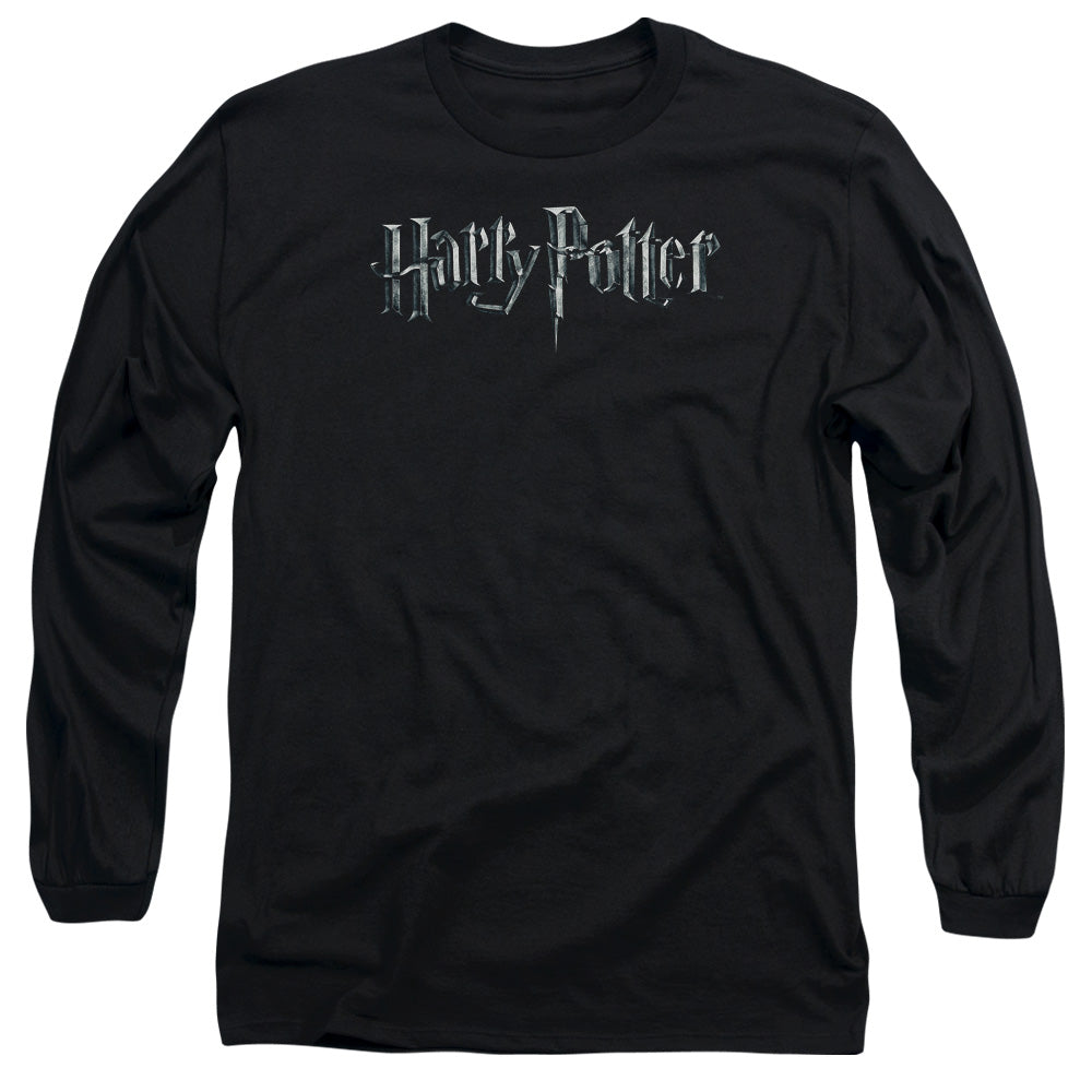 Harry Potter Logo Mens Long Sleeve Shirt Black Officially Licensed Officially Licensed